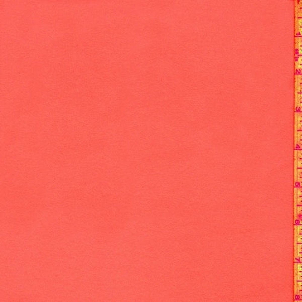 3 1/8 YD PC-Neon Orange Double Brushed Jersey Knit Fabric