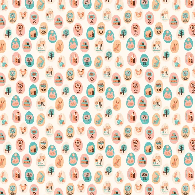 Boho Easter Egg Fabric
