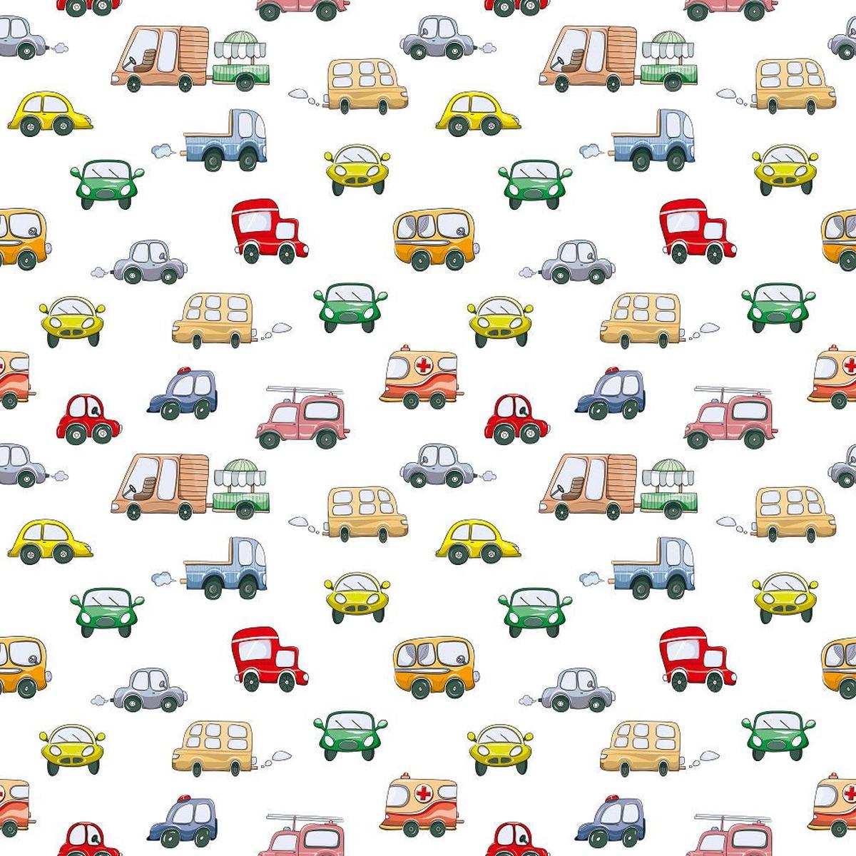 Funny Cars Allover Fabric