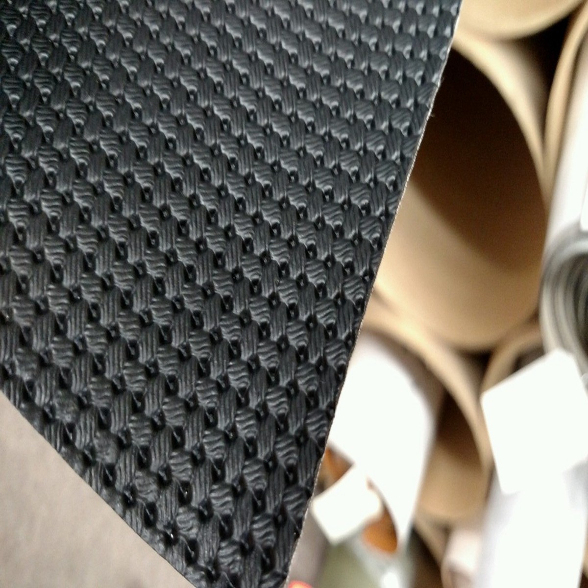 Volkswagen Basketweave Pattern Black Vinyl 54" - Sold by the CONTINUOUS YARD!