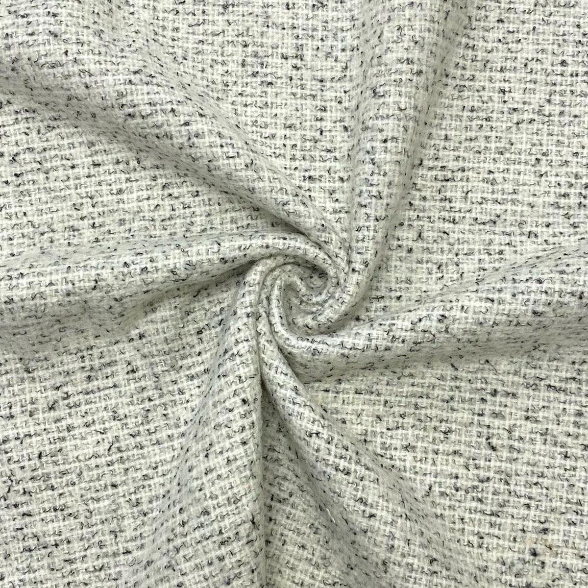 Black and White Wool Blend Fabric - 2 metres for 9.95 #13