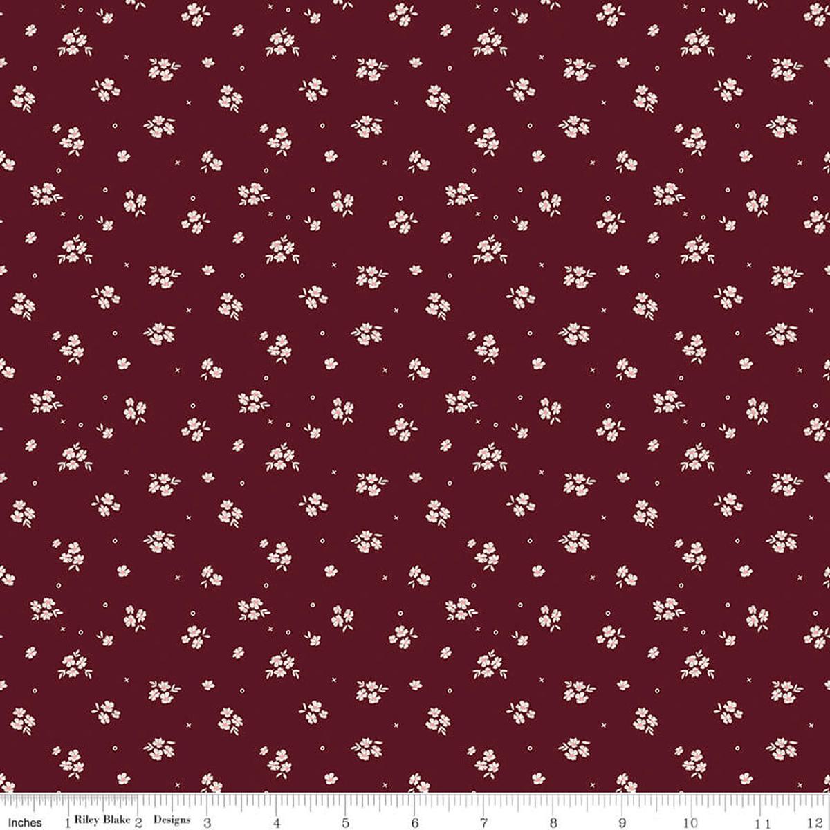 Love You Always - Ditsy - Maroon
