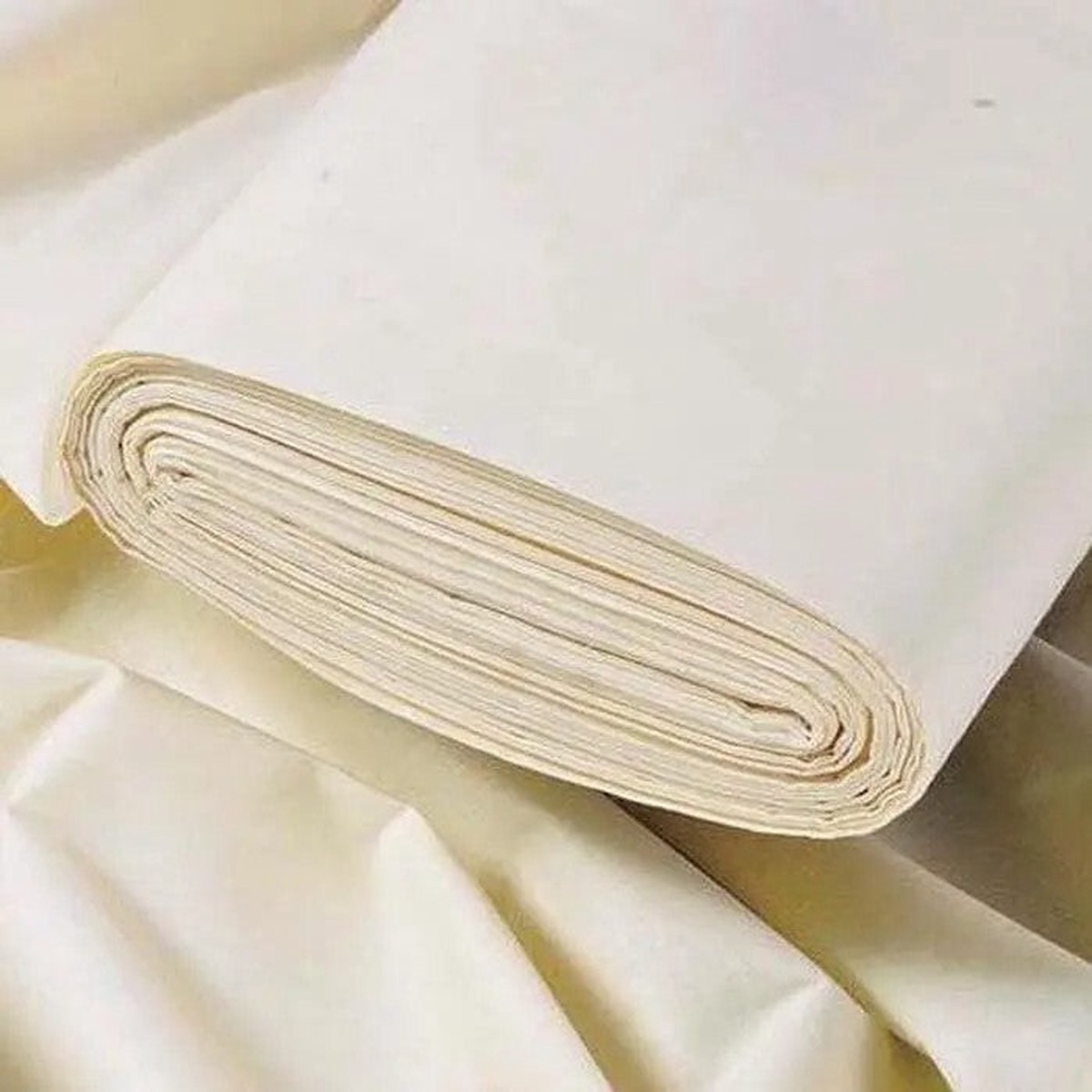 49 Metres Finesse Classic PolyCotton Chalk Plain Washable Curtain Lining Fabric