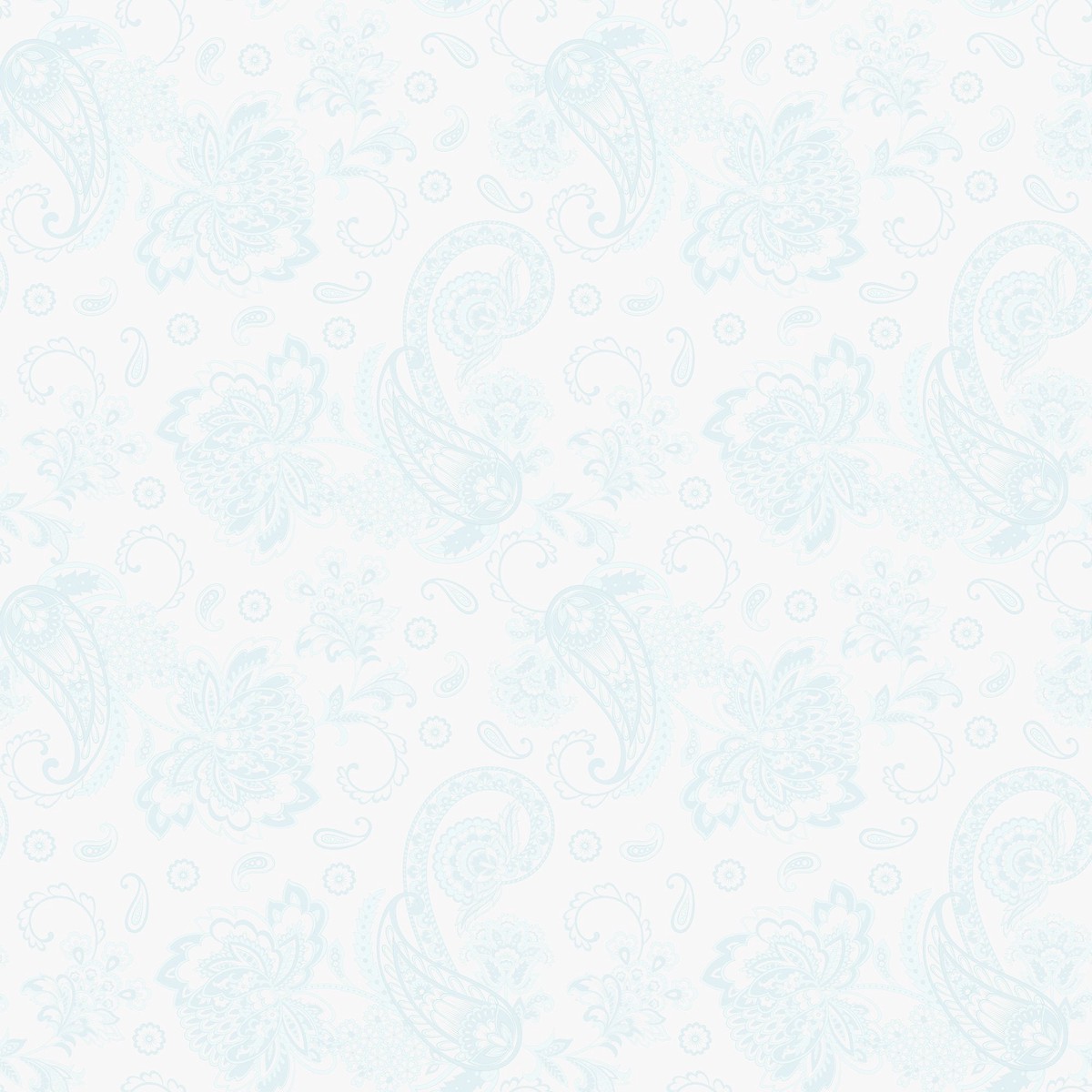 Elegant Paisleys Fabric - Iceberg
