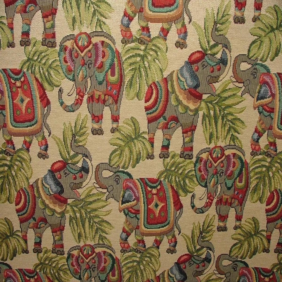 Elephant Tapestry Upholstery Fabric Curtains Cushions Throws Craft Footstool Use