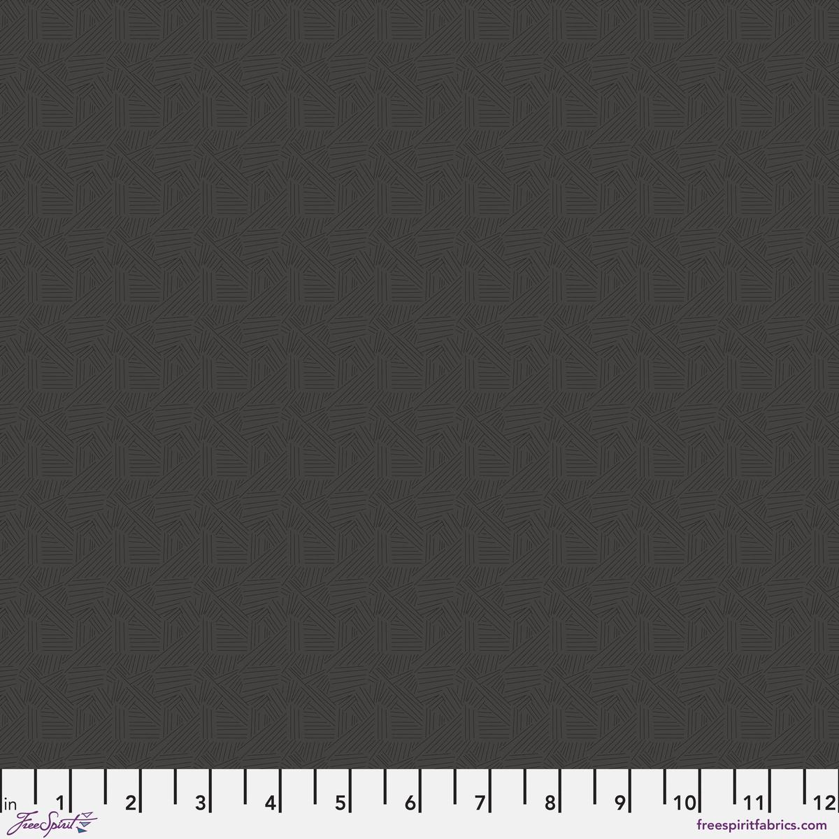Sew Kind of Wonderful Pop Cloth Minimal Soul Charcoal Fabric