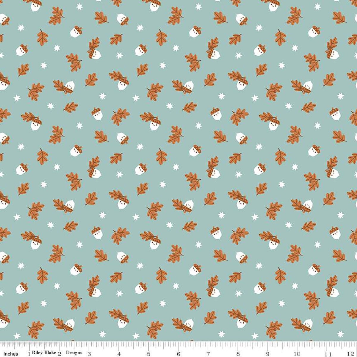 Fabric Riley Blake Songbird Happy Acorns Twilight Creatures by the Quarter Yard C15365-SONGBIRD