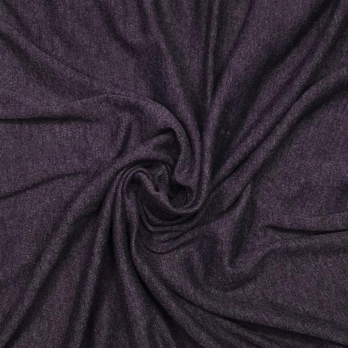 Purple Popsicle - Rib Knit Rayon Blend Knit - Dark Purple - 0.75M Bundle
