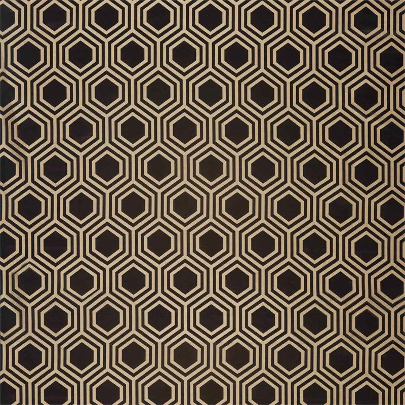 Selo Salinas Prints And Weaves Ebony Fabric by Harlequin