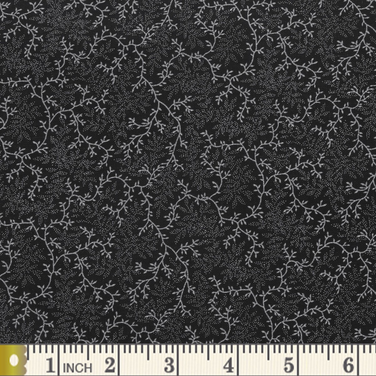 Delicate Vines 108 Wide Quilt Backing - Black