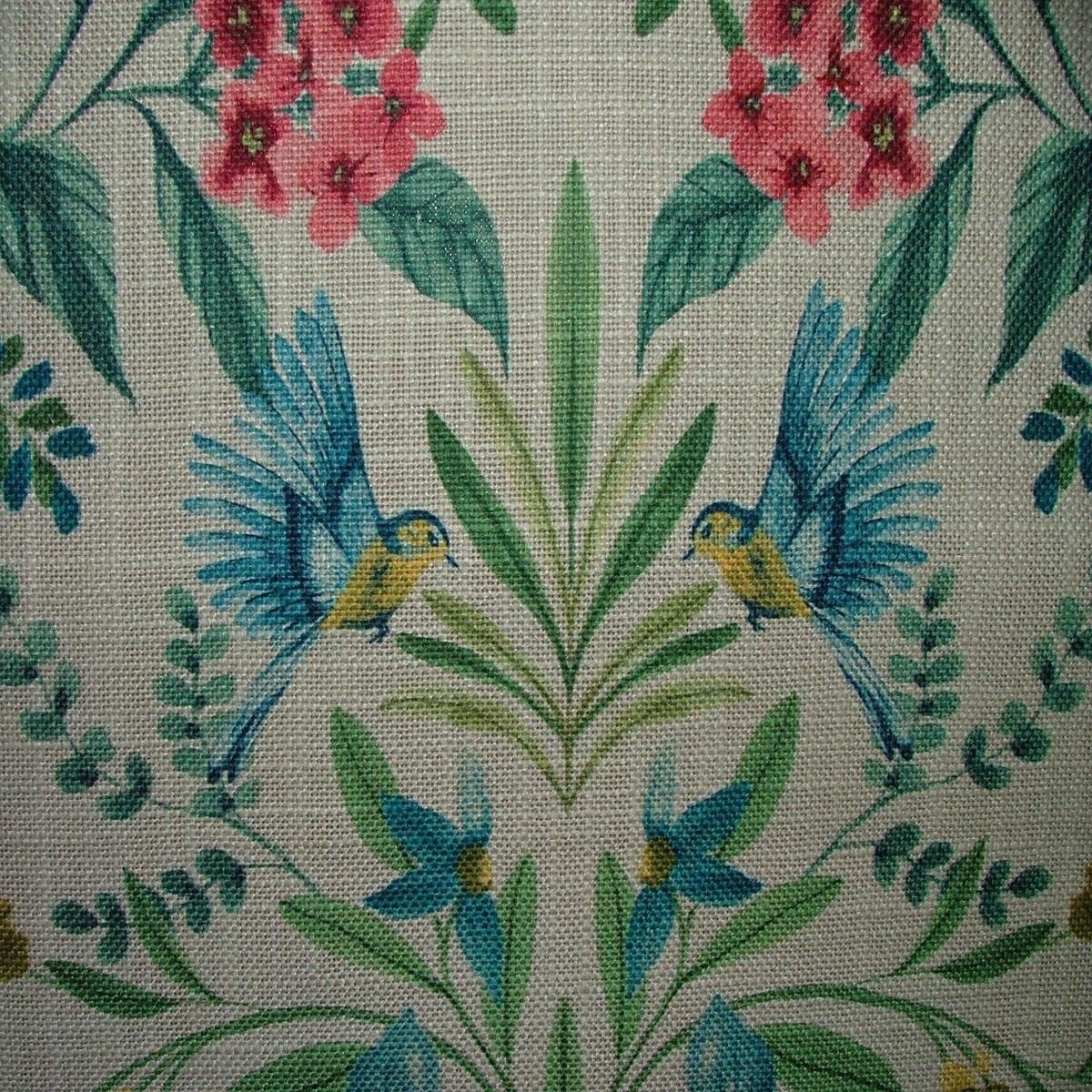 1.5 Metres iLiv Jardine Chintz Linen Blend Fabric Cushion Curtain Upholstery