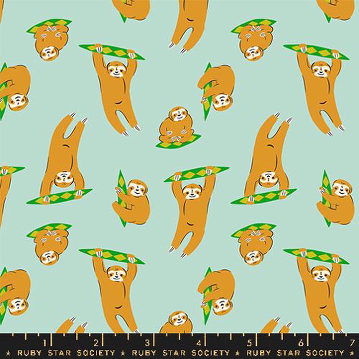Animal Animal by Ruby Star Society - Sloths in Aqua