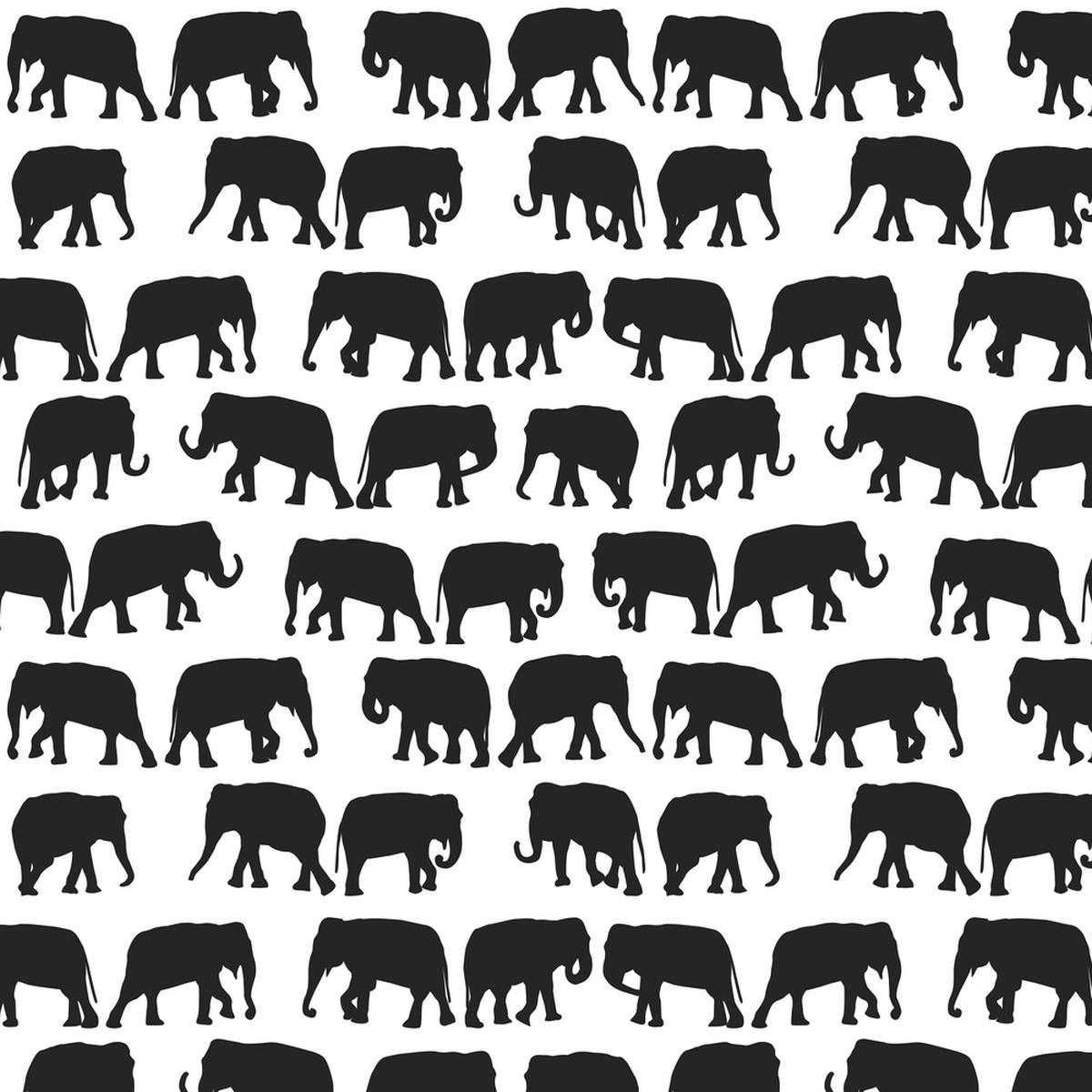 Elephant Herd Fabric