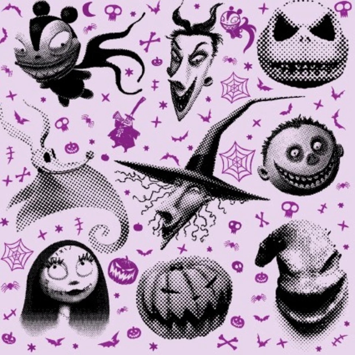 Nightmare Before Christmas Character Toss Cotton Fabric