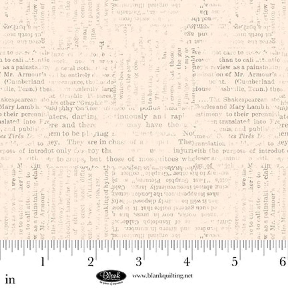 Parchment Newspaper Print Sugar Dreams Cotton 44"/45" Fabric Per Yard
