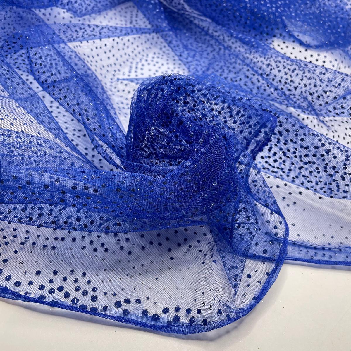 UB - Galactic Blueberries - Glitter Tulle Poly Woven - Blue - 2 Pack