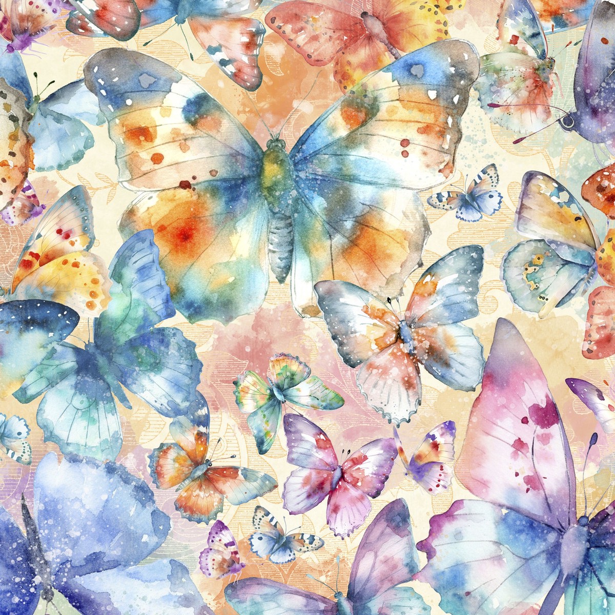Flight of Fancy Butterfly Wishes Cotton Fabric