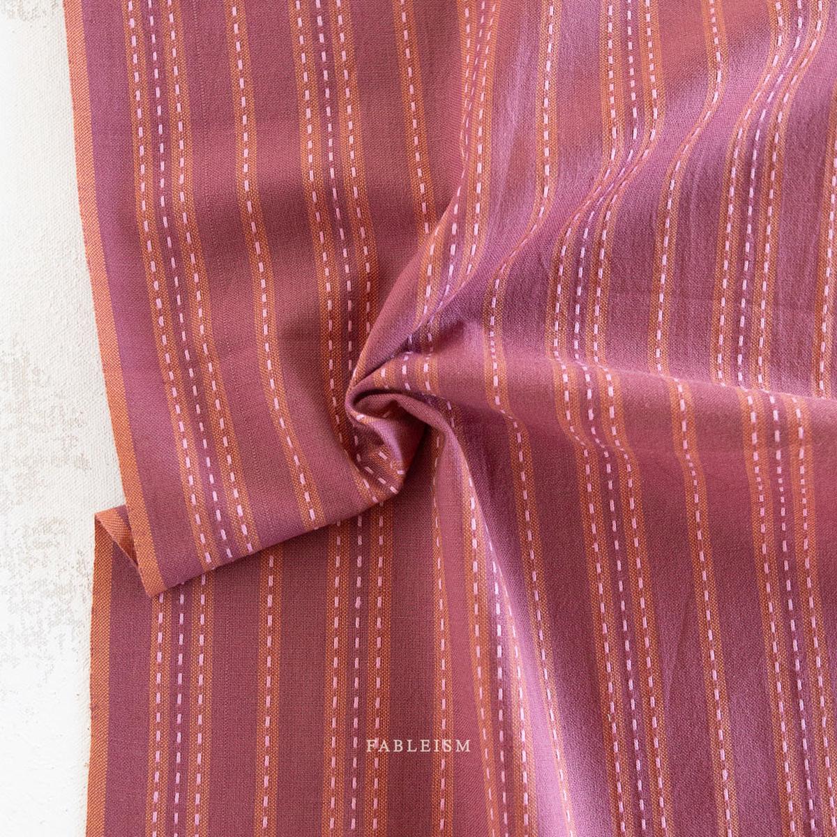 Stitch Stripe Cotton - Blackberry