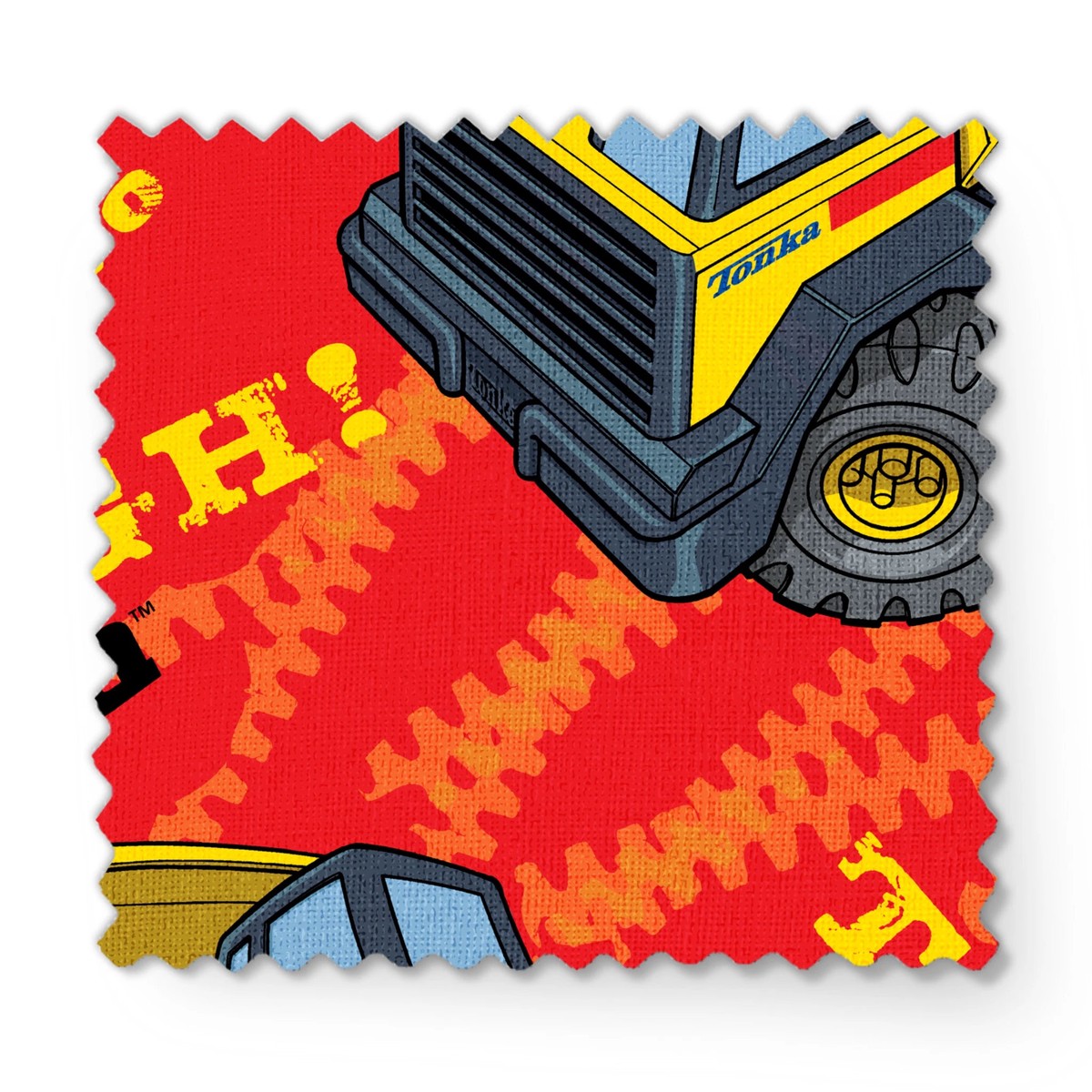 Hasbro Tough Construction Trucks on Red Fabric
