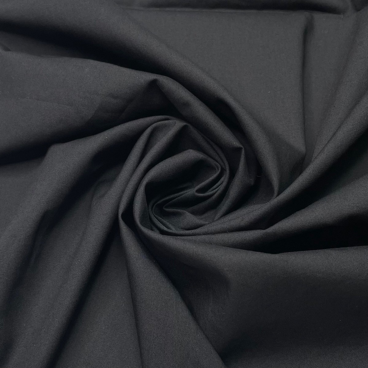 Crisp Black Dress Shirt - Cotton Woven - Black - 1.1M Bundle