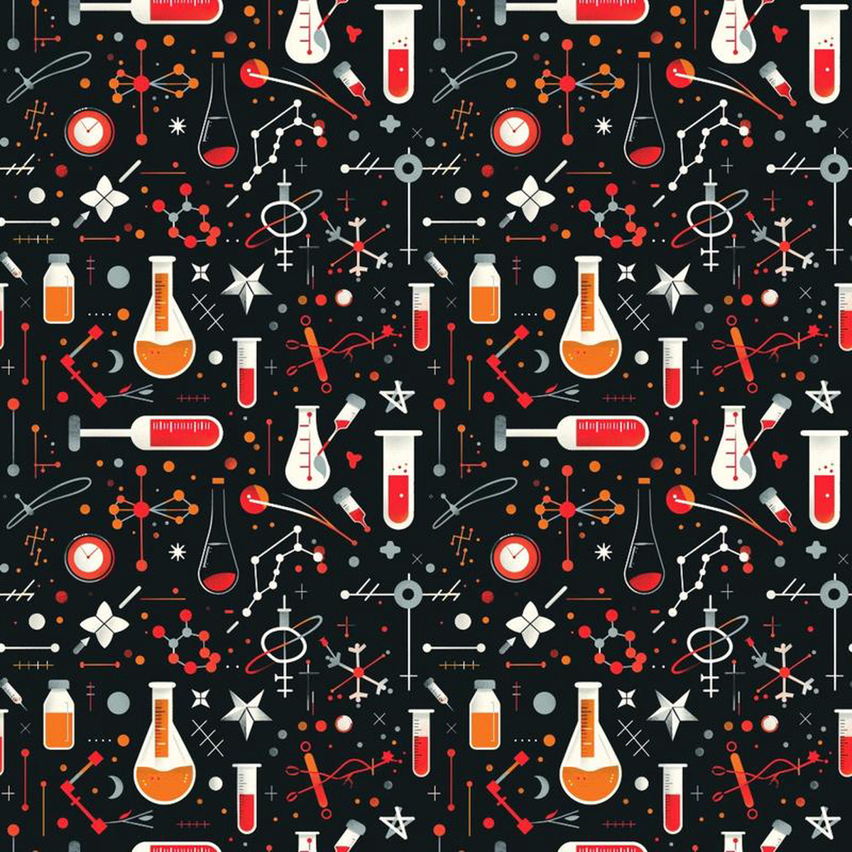 Science Kit Pattern 16 Quilting Cotton Fabric