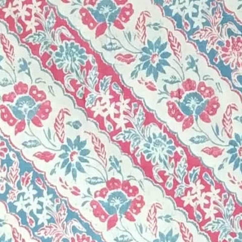 China Seas Fabric: Lim Diagonal - Custom Vapor / Magenta on Tan 100% Linen