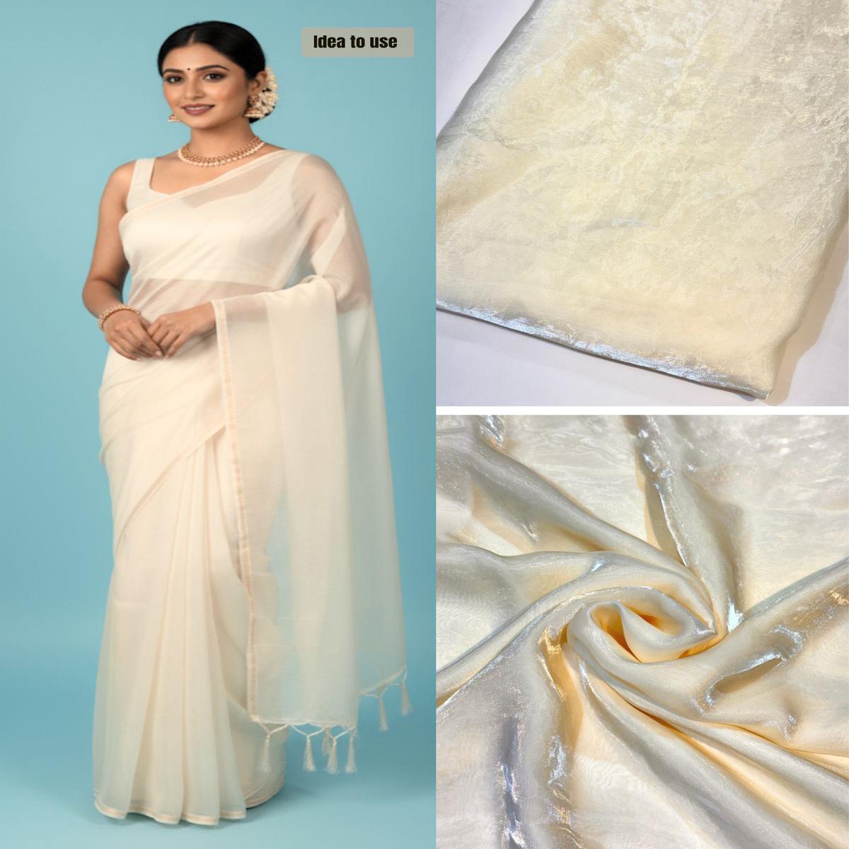 Supersoft Two Tone Satin Organza Fabric 44 inch width (BF-2706)