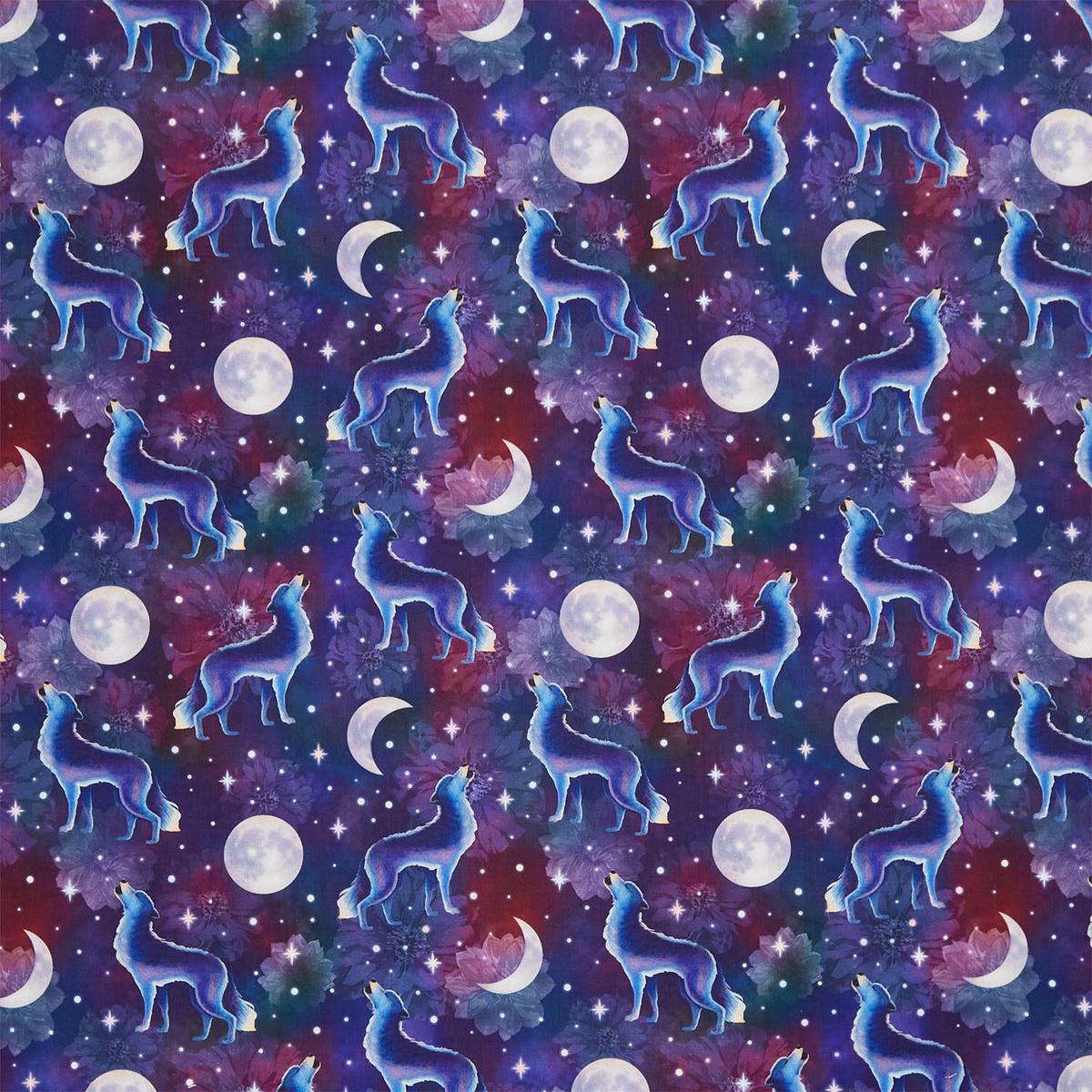 Celeste - Lunar Wolves Navy Yardage