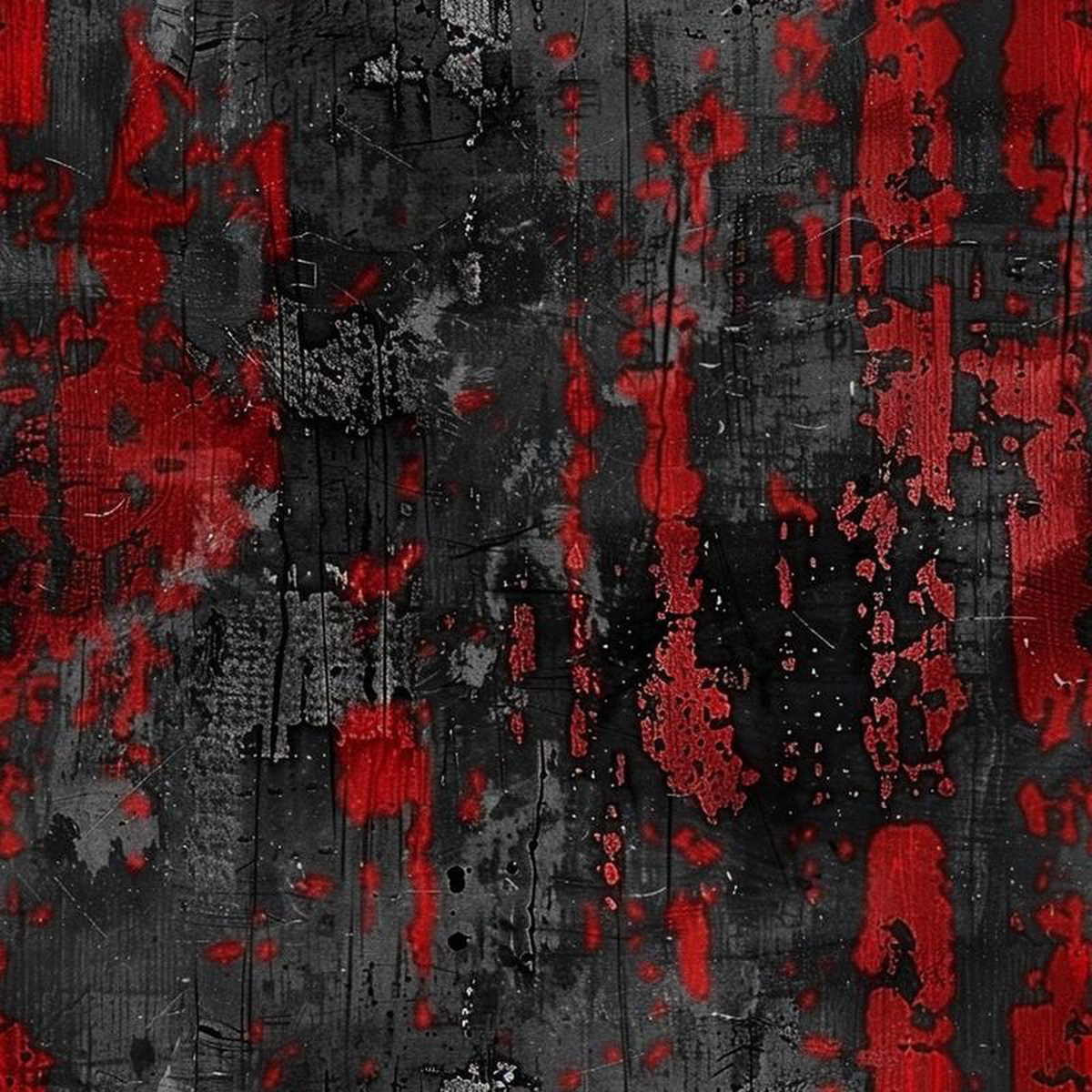 Red and Black Grunge Pattern 4 Quilting Cotton Fabric