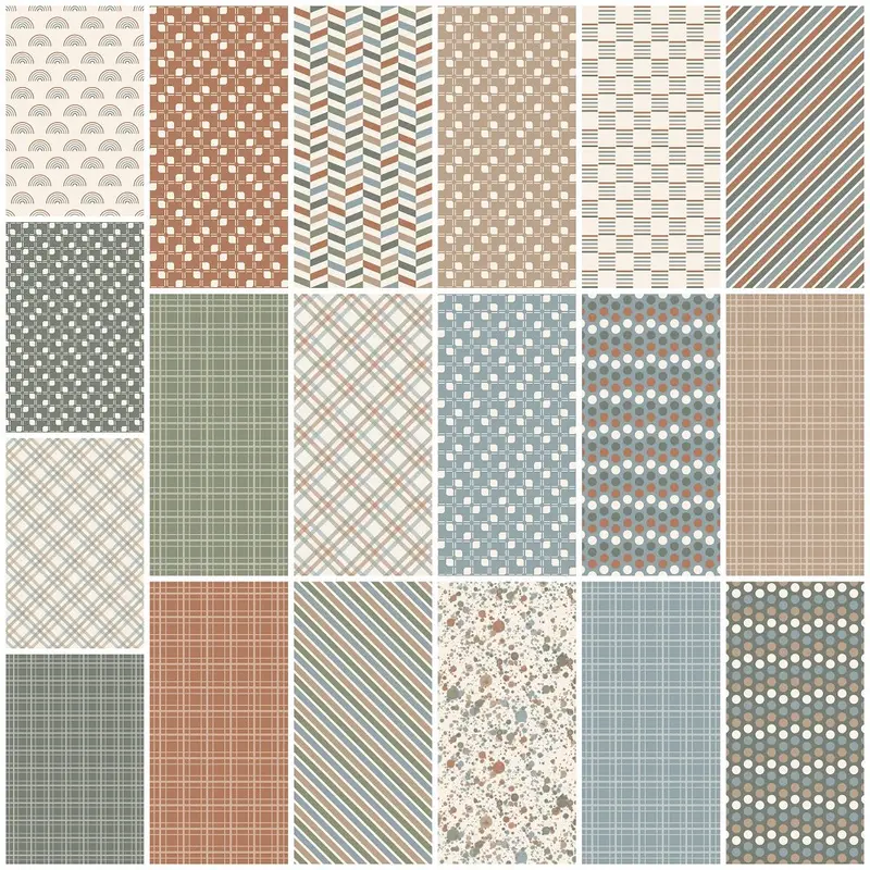 Earthy Tones Fat Quarter Bundle - 19 Pieces