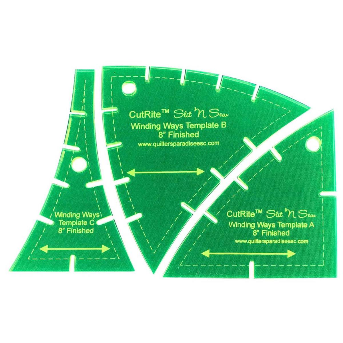 Slit N Sew Winding Ways Template Set