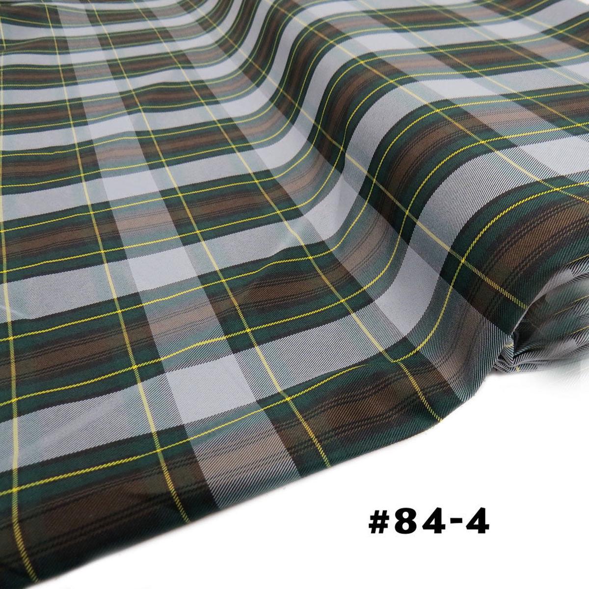 Tela Cuadros Escolares - Verde Amarillo Gris, 60" Wide