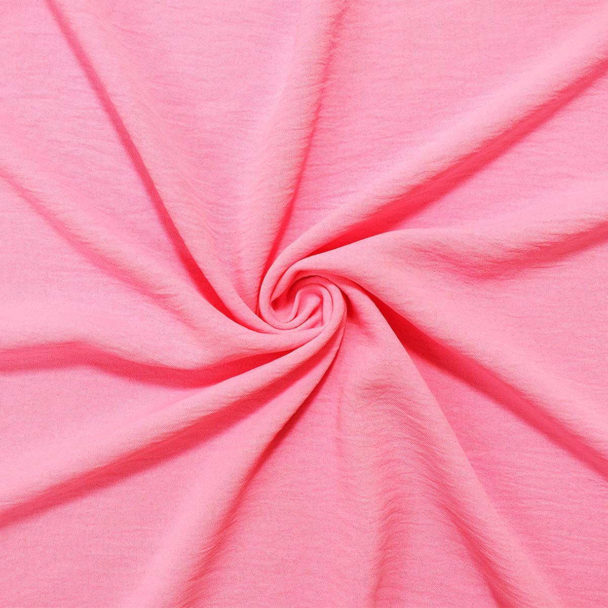 3 YD PC-Pink Polyester Air Flow CEY Crepe Solid Woven Fabric