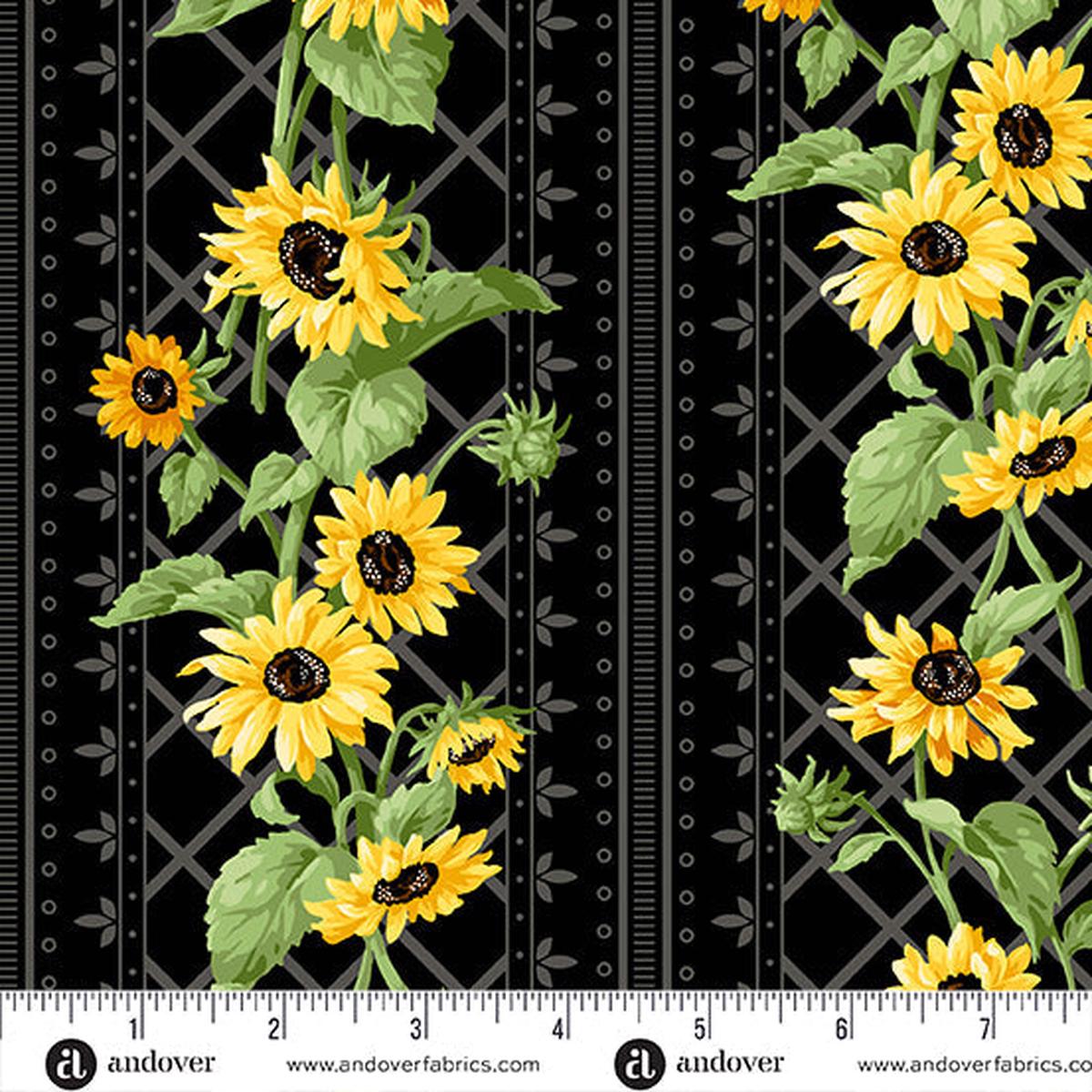 Sunflower Meadow-Black Stripe