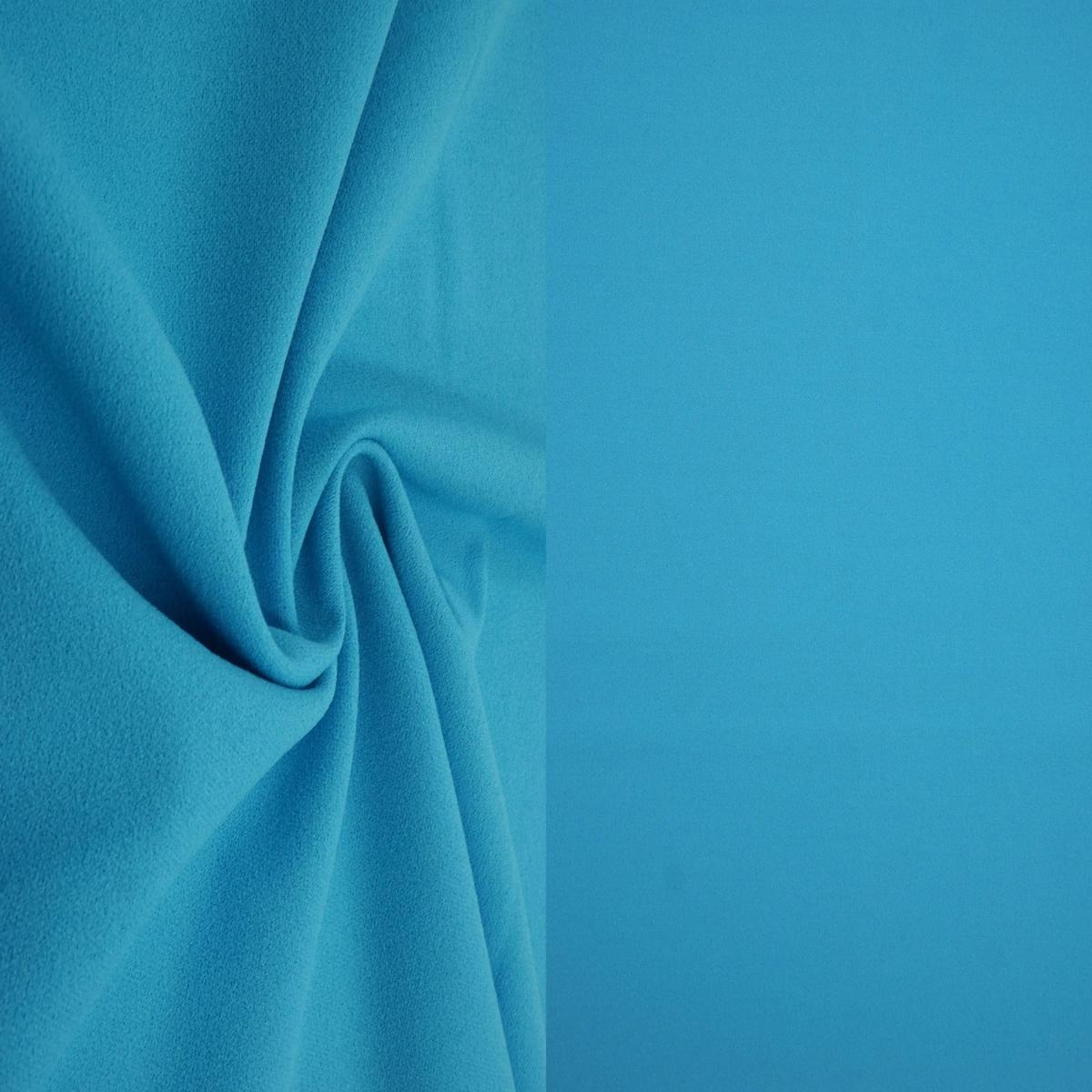 Techno Crepe Solid Stretch Knit Fabric - TECH-3311 - TURQ BLUE