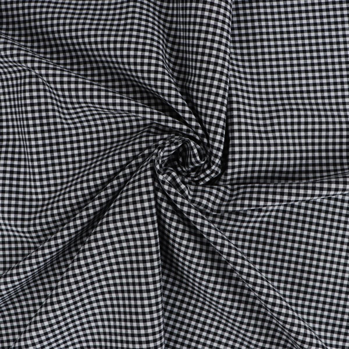 Mini Gingham Yarn Dyed Cotton - Black