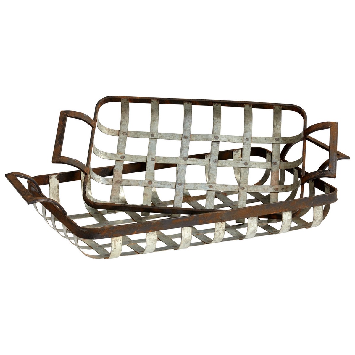 Waffle Trays in Rustic Ash by Cyan Design