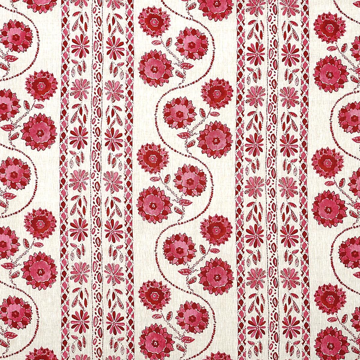Zinnia Handmade Print Pink Fabric
