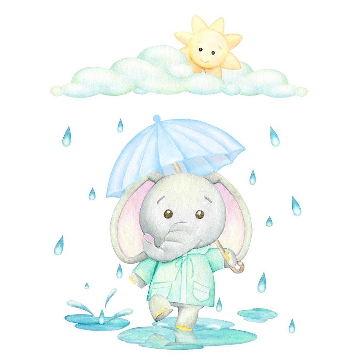 Playing In The Rain Fabric Panel