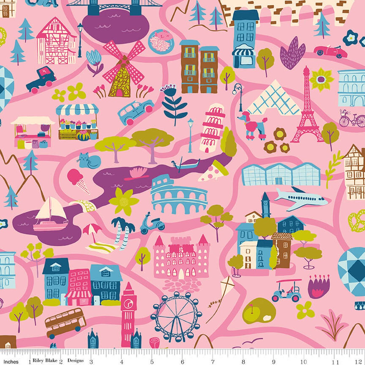 The Genesis of a Journey - It Takes a Village - Rose 44"/45" Fabric Per Yard