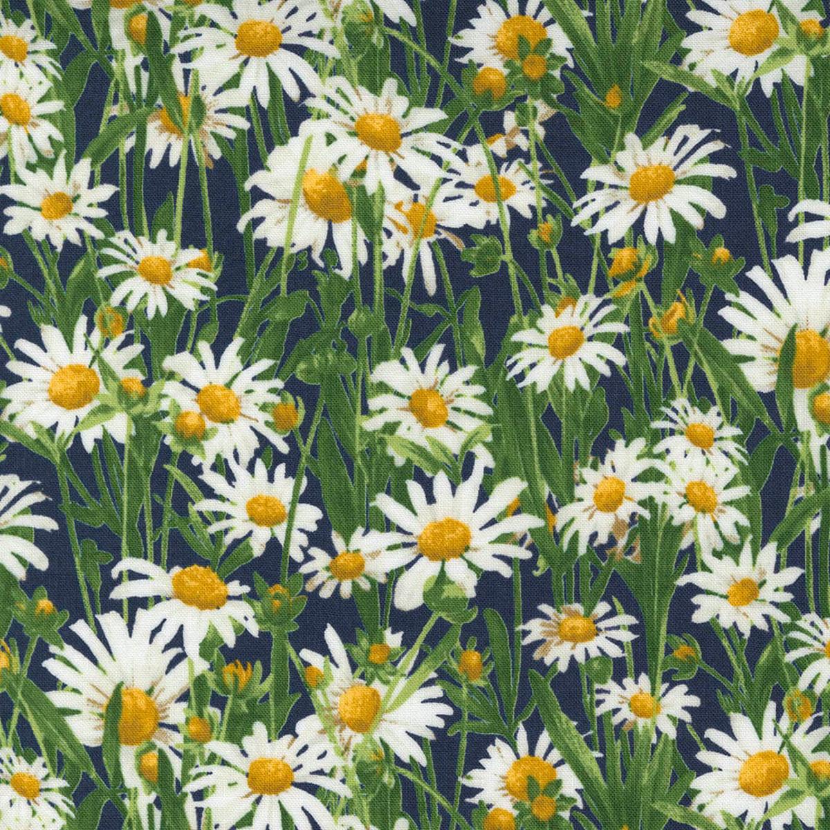 Moda Wildflowers 2021 Fabric - Wildflowers Floral Daisy Indigo 33623 19