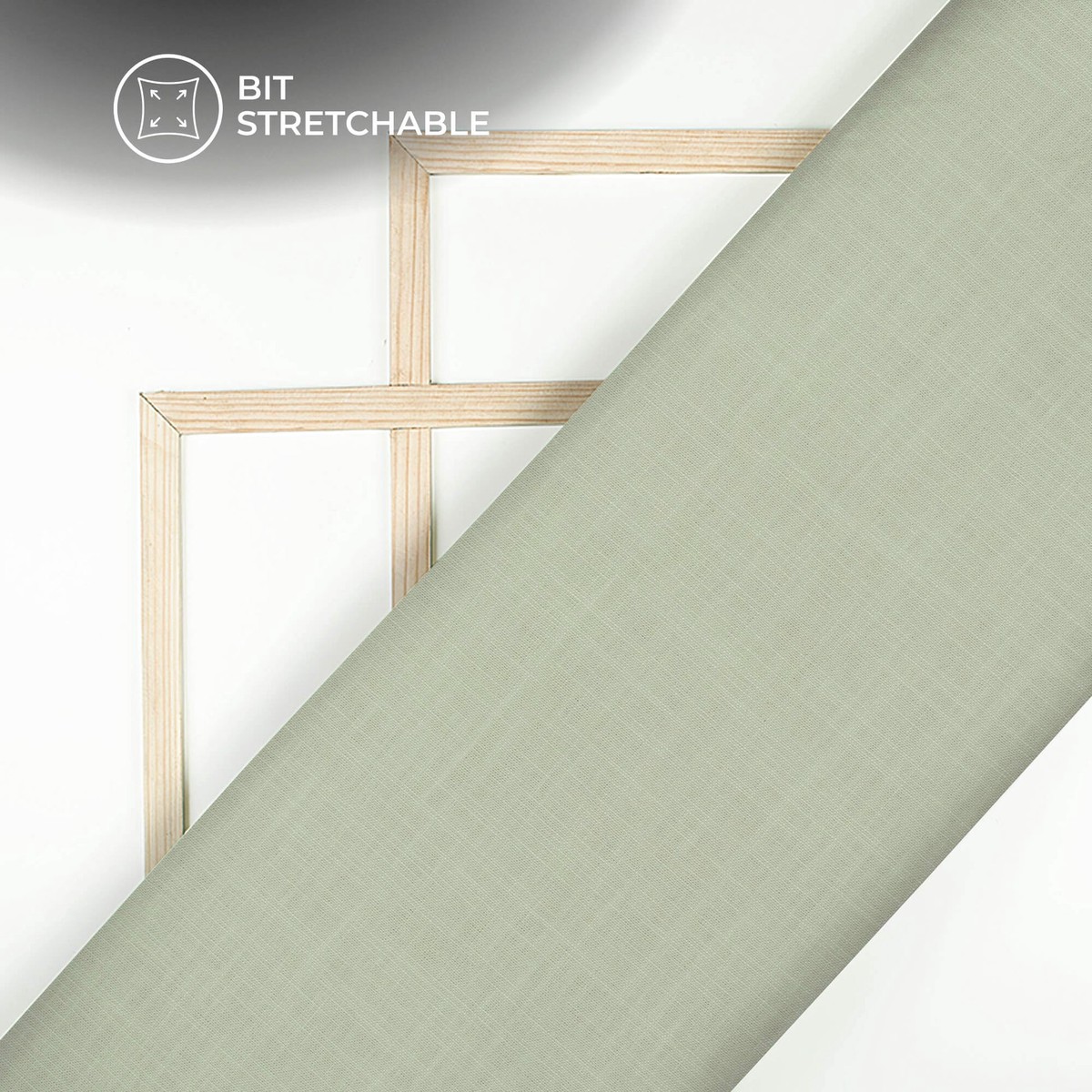 Light Grey Plain Textured Linen Slub Fabric (Width 54 Inches)