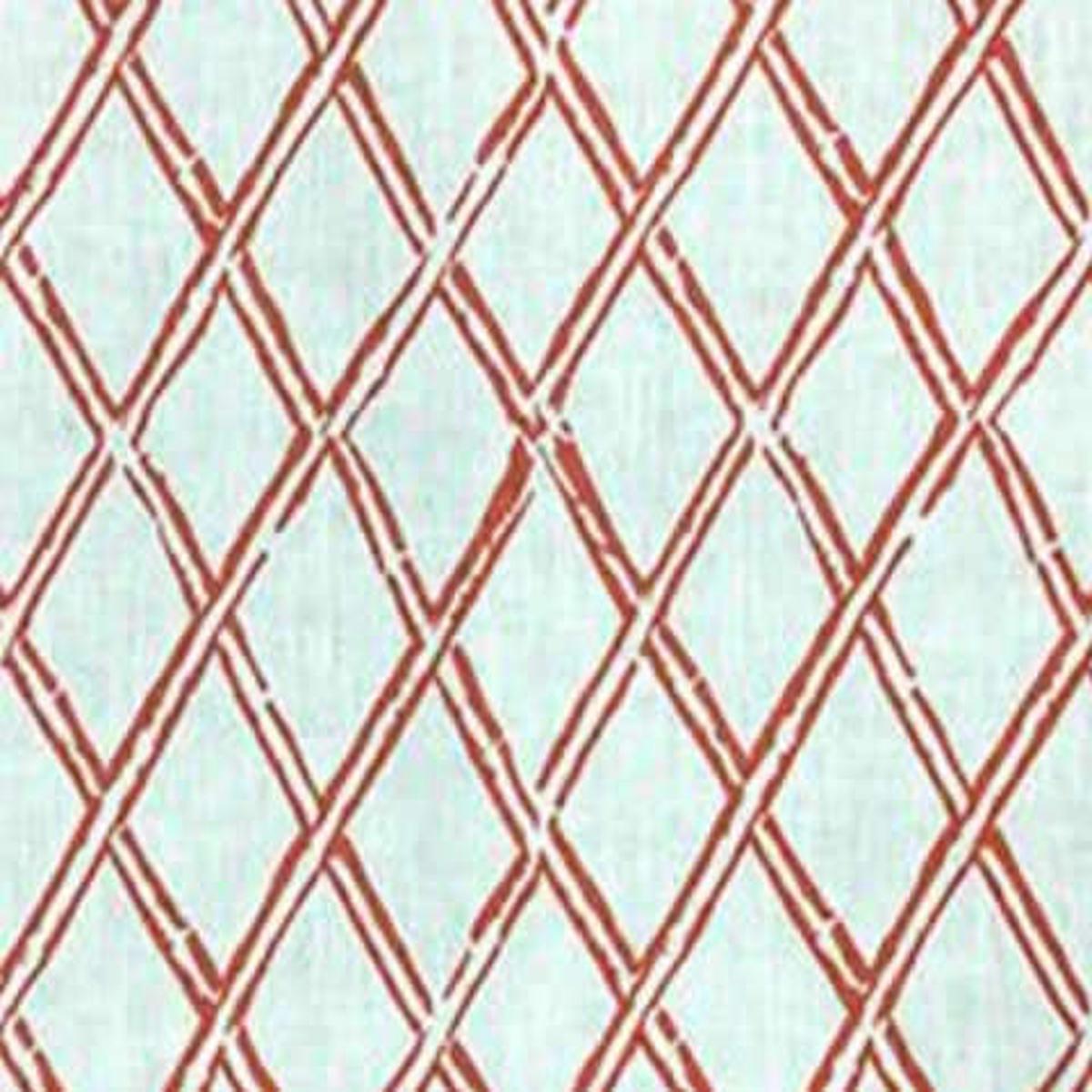 China Seas Fabric: Lyford Diamond Bamboo - Custom New Shrimp on Oyster 100% Linen