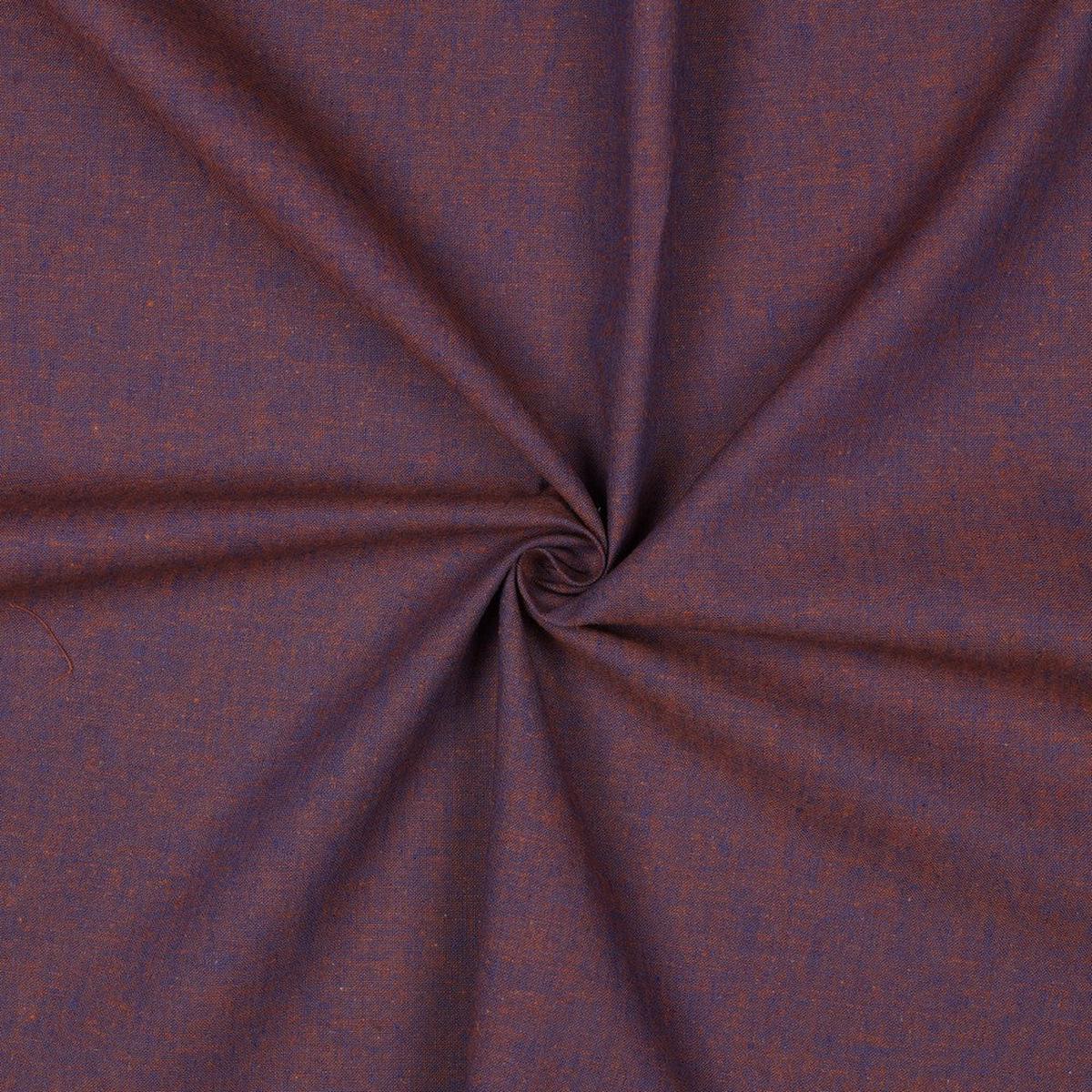 Blue/chocolate dyed cotton linen certified oeko-tex (price for 10cm)