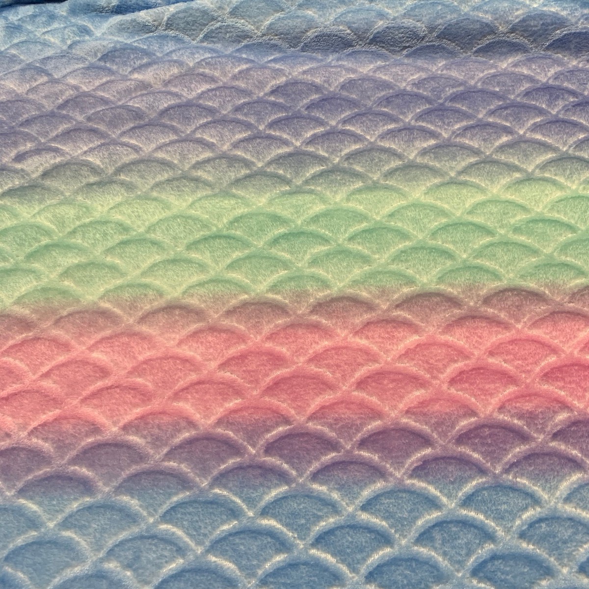 Pink, Purple, Mint & Blue Mermaid Minky Cuddle Fabric