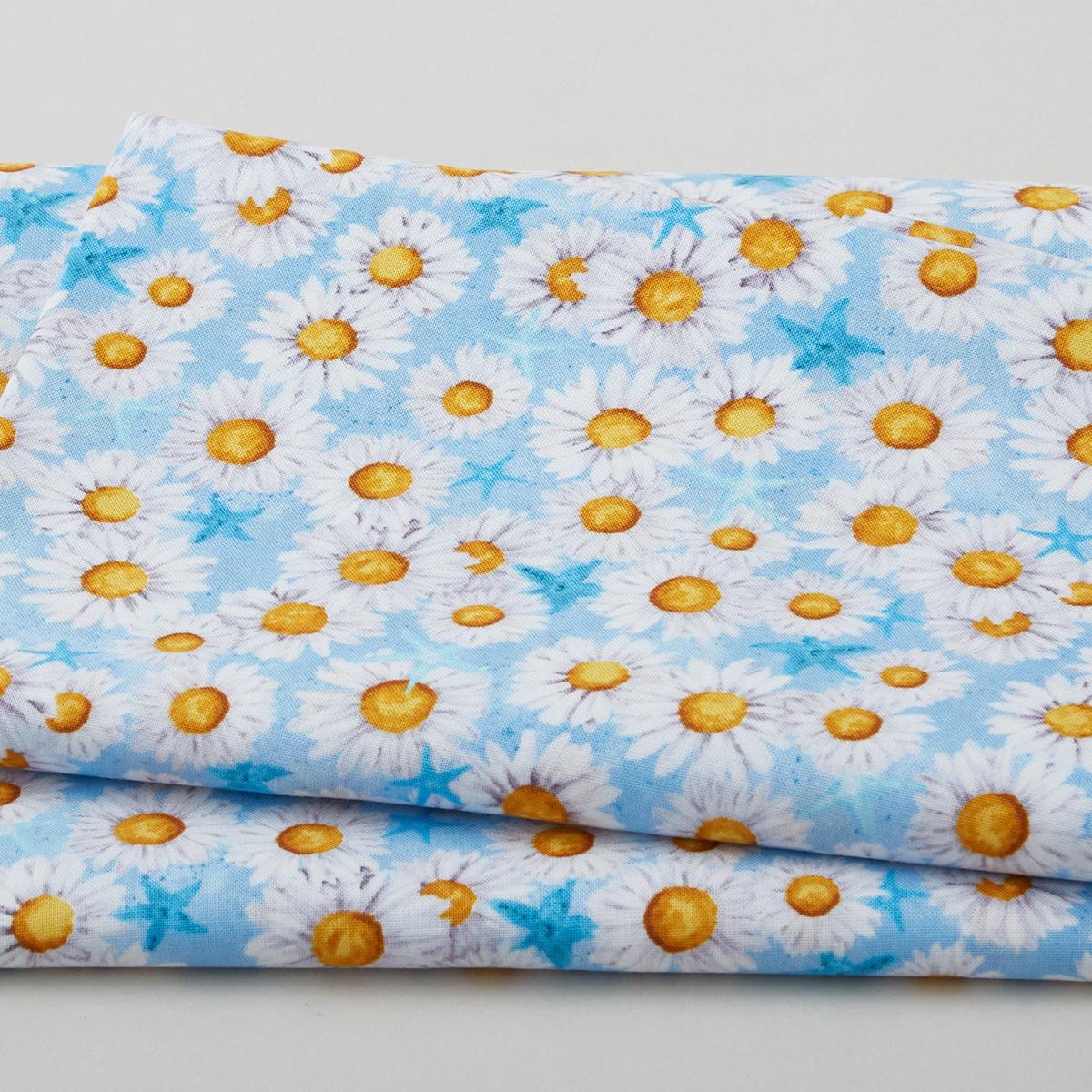 Beach Bound - Daisy Allover Blue 2 Yard Cut