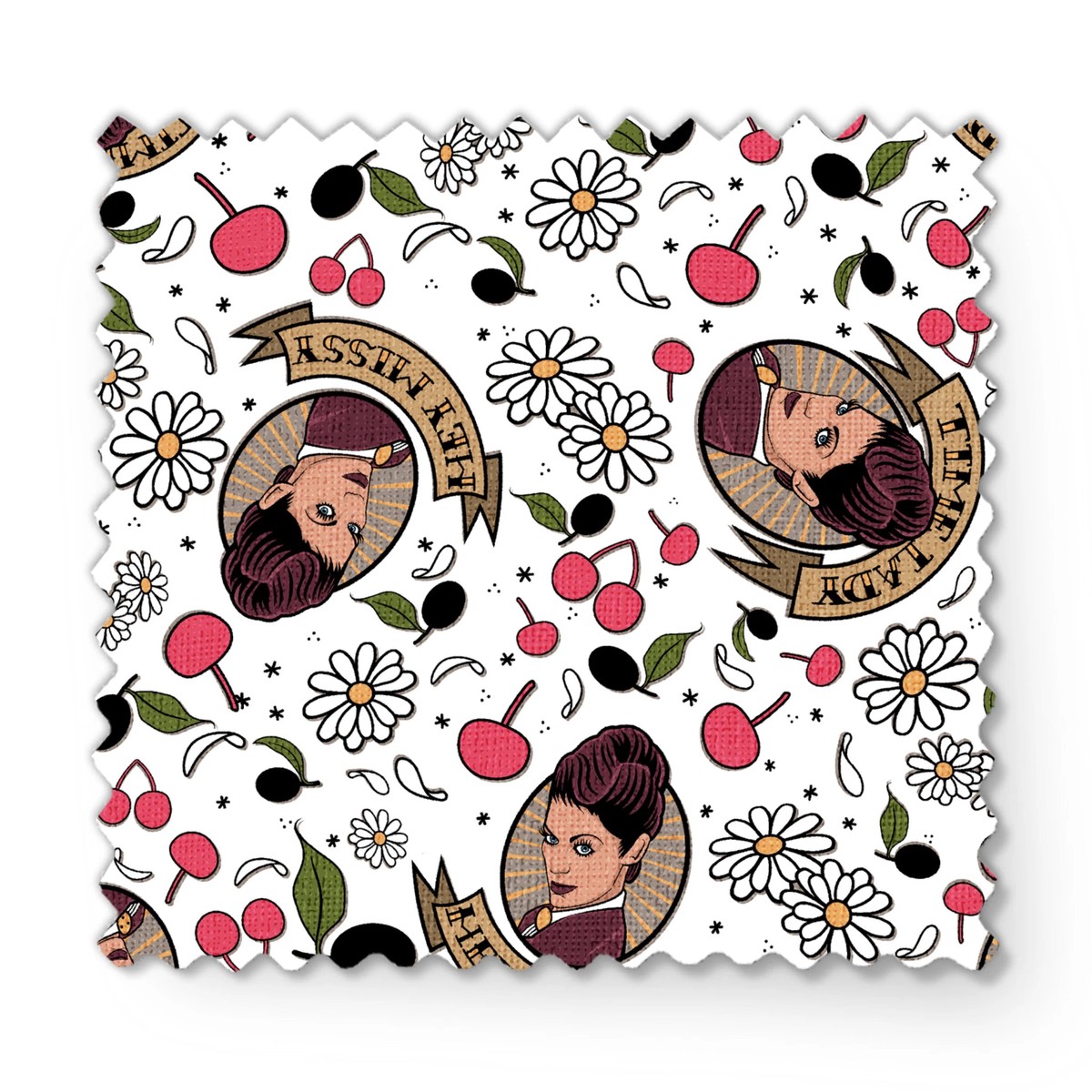 Doctor Who Time Lady Floral Toss Fabric
