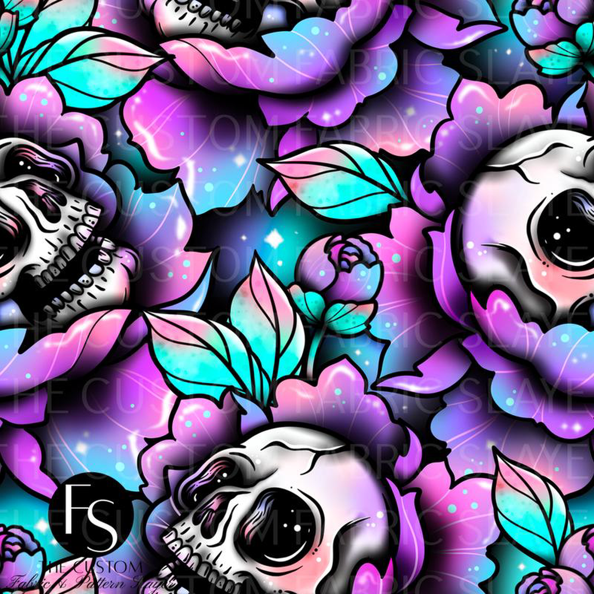 Neon Skull Flowers 8211 MILKTEEF