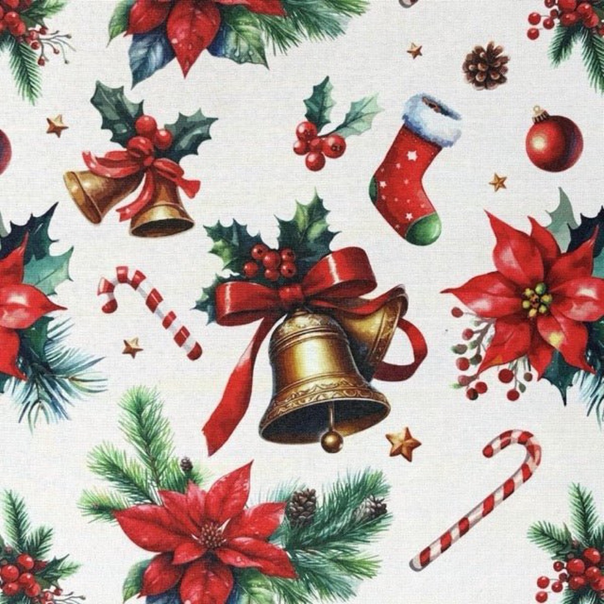 Christmas Printed Mini Matt Bells and Stars
