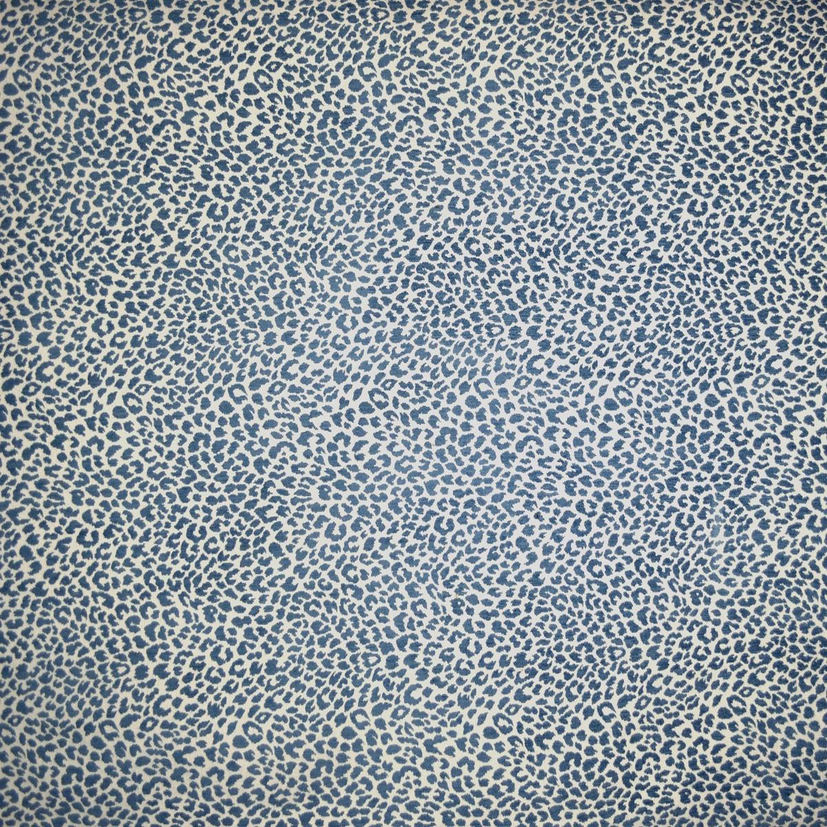 M9818 Delft Chenille Animal Print Blue Upholstery Fabric
